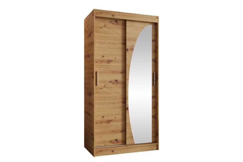 Amira Garderobe Med Spejl 100x200 cm - Opbevaring - Tøjopbevaring - Garderobeskabe