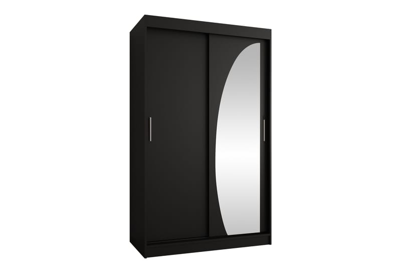 Amira Garderobe Med Spejl 120x200 cm - Hvid/Brun - Opbevaring - Tøjopbevaring - Garderobeskabe