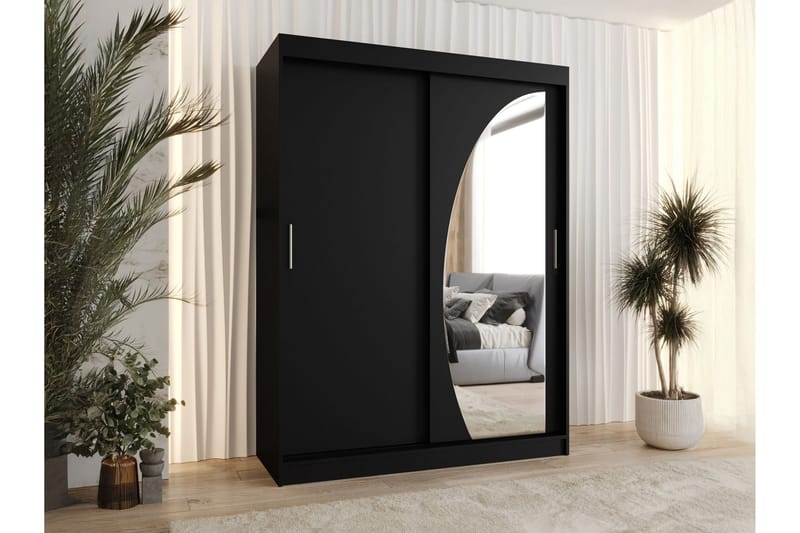 Amira Garderobe Med Spejl 150x200 cm - Opbevaring - Tøjopbevaring - Garderobeskabe