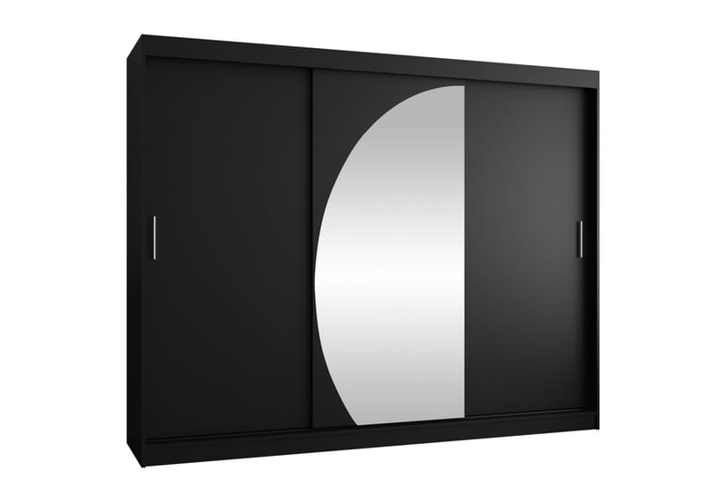 Amira Garderobe Med Spejl 250x200 cm - Brun - Opbevaring - Tøjopbevaring - Garderobeskabe
