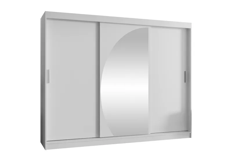 Amira Garderobe Med Spejl 250x200 cm - Opbevaring - Tøjopbevaring - Garderobeskabe