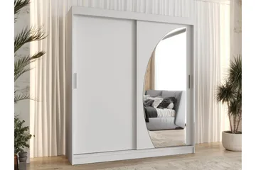 Amira Garderobeskab Med Spejl 180x200 cm - Opbevaring - Tøjopbevaring - Garderobeskabe