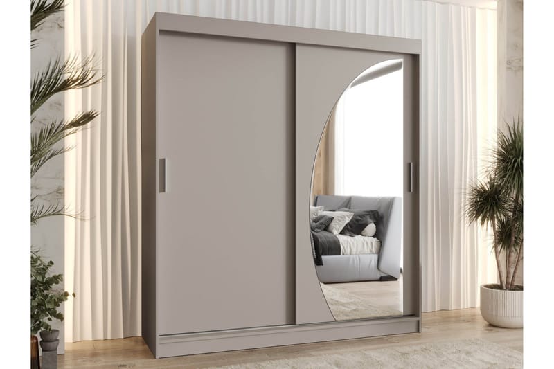 Amira Garderobeskab Med Spejl 180x200 cm - Opbevaring - Tøjopbevaring - Garderobeskabe