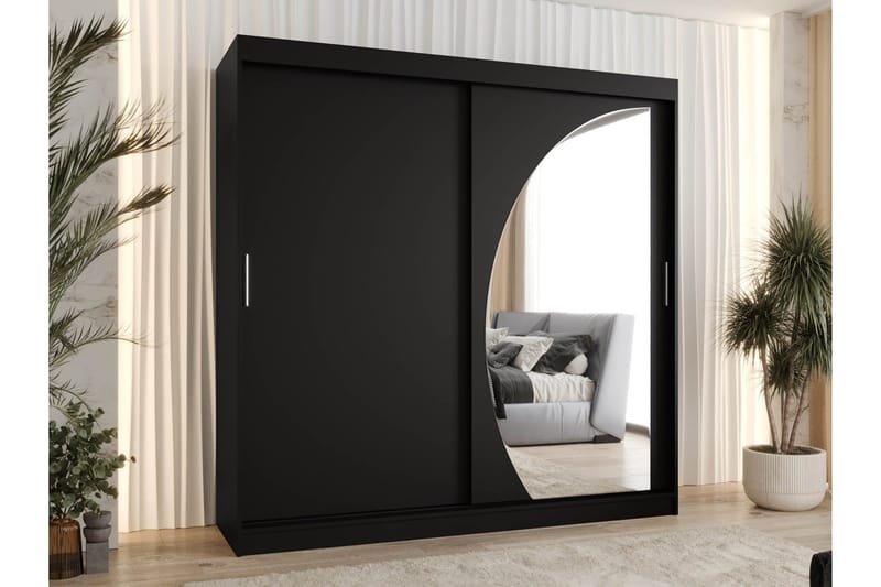 Amira Garderobeskab Med Spejl 200x200 cm - Opbevaring - Tøjopbevaring - Garderobeskabe