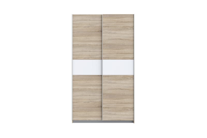 Amyracle Garderobe 62x121 cm - Hvid/Brun/Grå - Opbevaring - Tøjopbevaring - Garderobeskabe