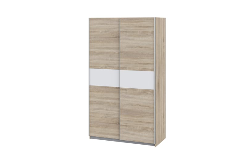 Amyracle Garderobe 62x121 cm - Hvid/Brun/Grå - Opbevaring - Tøjopbevaring - Garderobeskabe