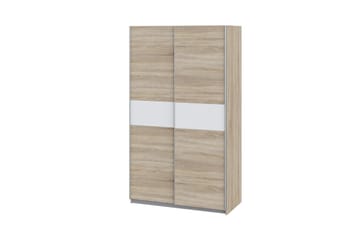 Amyracle Garderobe 62x121 cm - Hvid/Brun/Grå - Opbevaring - Tøjopbevaring - Garderobeskabe