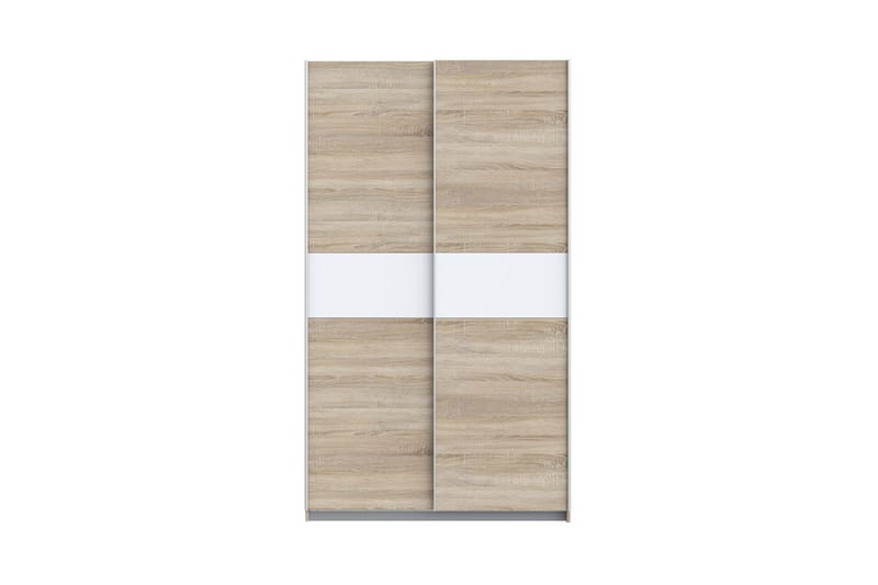 Amyracle Garderobe 62x121 cm - Hvid/Brun/Grå - Opbevaring - Tøjopbevaring - Garderobeskabe