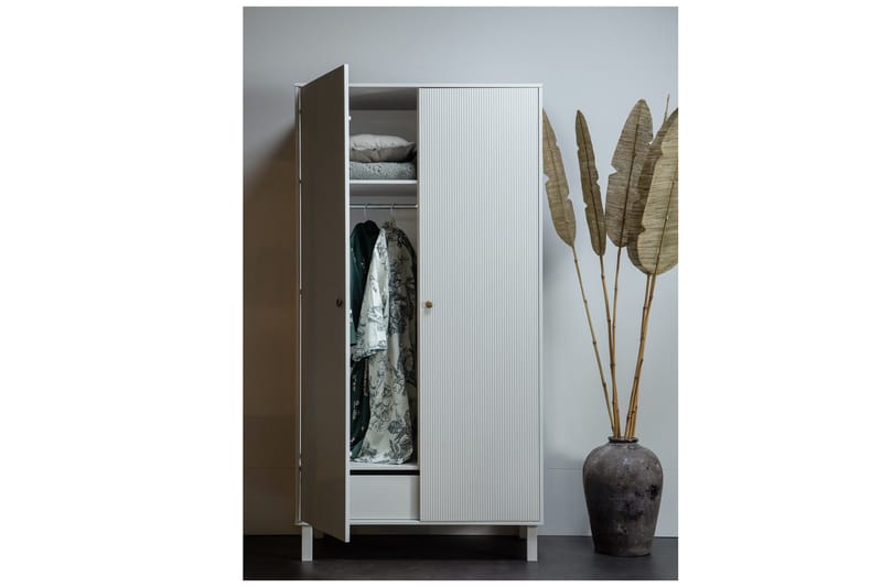 Antonie Garderobe 53x100 cm - Grå - Opbevaring - Tøjopbevaring - Garderobeskabe