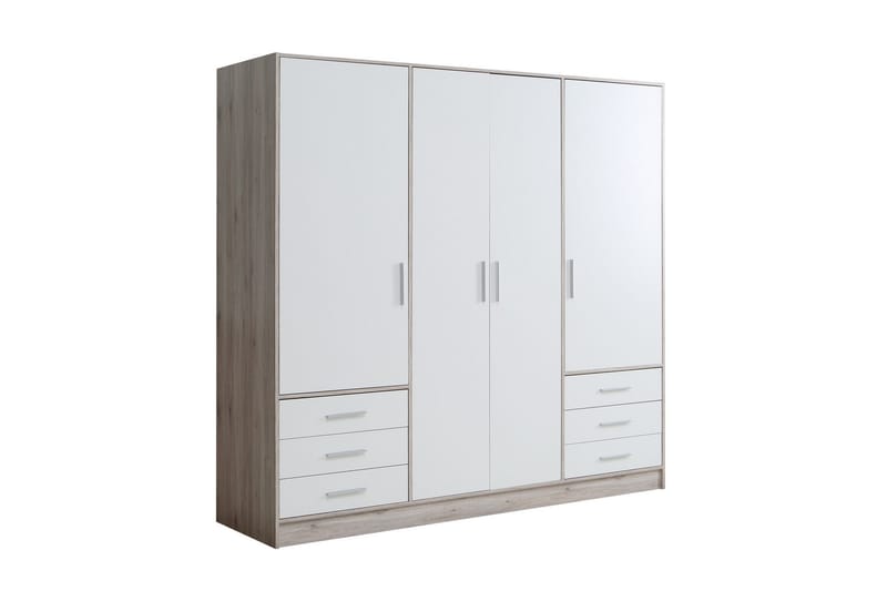 Ashgate Garderobe 207 cm - Brun/Hvid - Opbevaring - Tøjopbevaring - Garderobeskabe