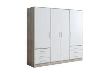 Ashgate Garderobe 207 cm - Brun/Hvid - Opbevaring - Tøjopbevaring - Garderobeskabe