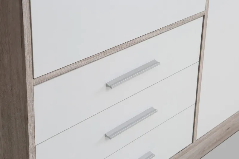 Ashgate Garderobe 207 cm - Brun/Hvid - Opbevaring - Tøjopbevaring - Garderobeskabe