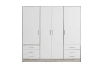 Ashgate Garderobe 207 cm - Brun/Hvid - Opbevaring - Tøjopbevaring - Garderobeskabe
