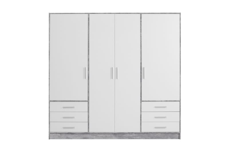 Ashgate Garderobe 207 cm - Grå/Hvid - Opbevaring - Tøjopbevaring - Garderobeskabe