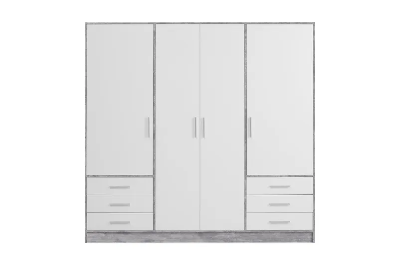 Ashgate Garderobe 207 cm, Grå/Hvid