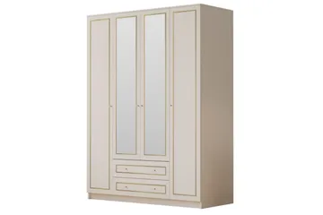 Auric Garderobe 140x210 cm - Mat Hvid - Opbevaring - Tøjopbevaring - Garderobeskabe