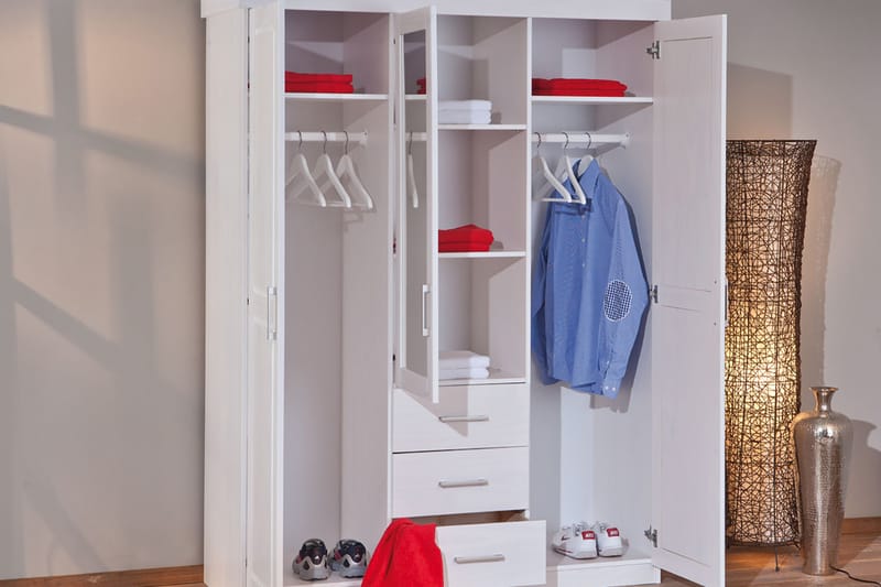 Bailey 4 Garderobe - Hvid - Opbevaring - Tøjopbevaring - Garderobeskabe