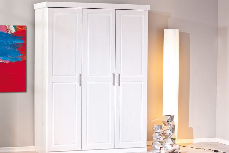 Bailey Garderobe 140 cm - Hvid - Opbevaring - Tøjopbevaring - Garderobeskabe