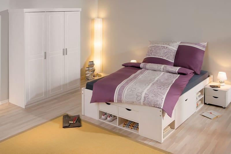 Bailey Garderobe 140 cm - Hvid - Opbevaring - Tøjopbevaring - Garderobeskabe