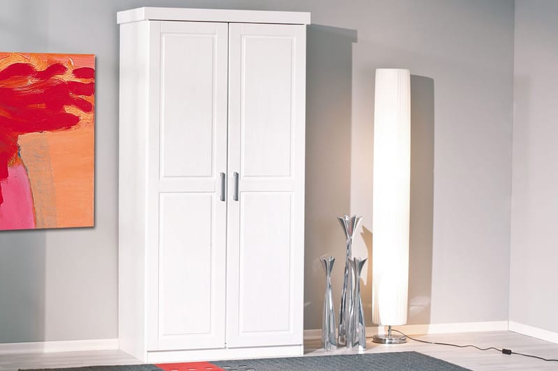 Bailey Garderobe 95 cm - Hvid - Opbevaring - Tøjopbevaring - Garderobeskabe