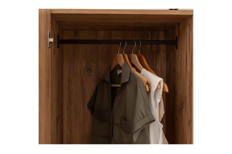 Batler Garderobe 52x104 3 Låger - Natur - Opbevaring - Tøjopbevaring - Garderobeskabe