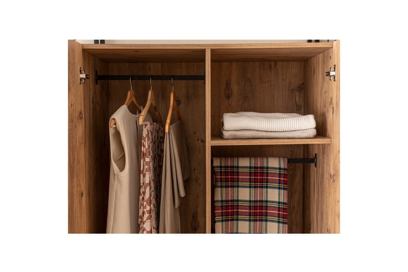Batler Garderobe 52x104 4 døre - Natur - Opbevaring - Tøjopbevaring - Garderobeskabe