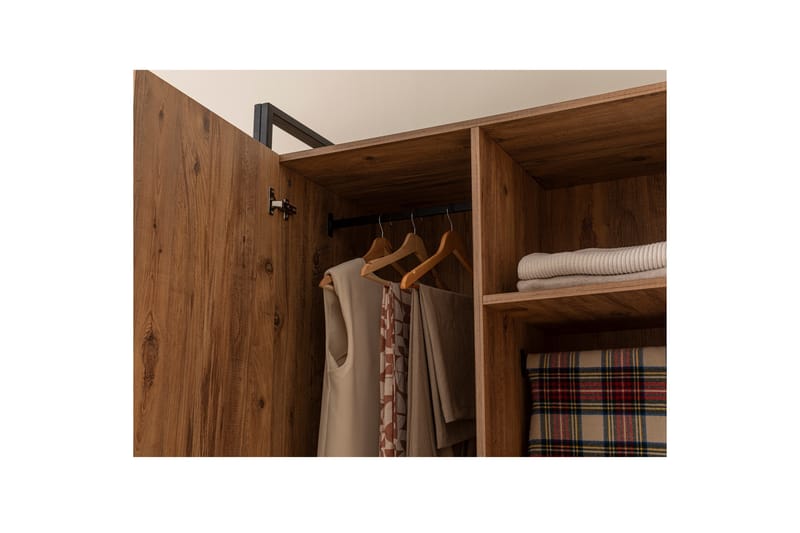 Batler Garderobe 52x104 4 døre - Natur - Opbevaring - Tøjopbevaring - Garderobeskabe