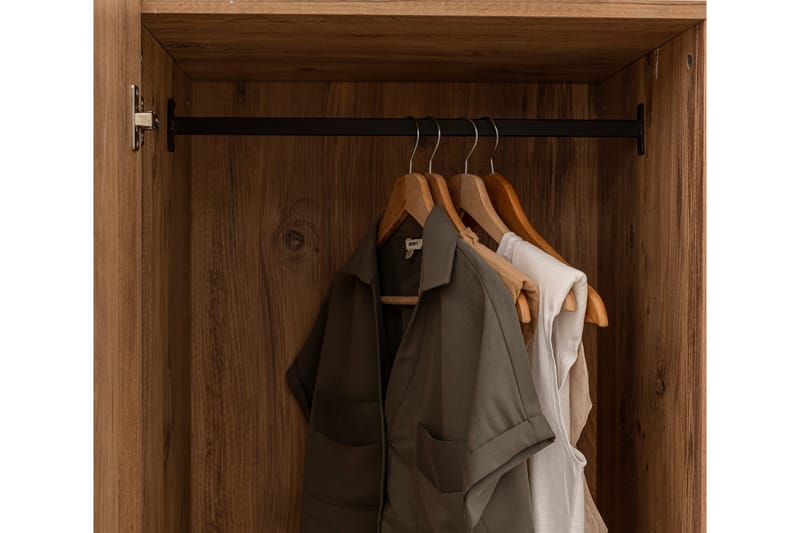 Batler Garderobe 52x104 5 Låger - Natur - Opbevaring - Tøjopbevaring - Garderobeskabe