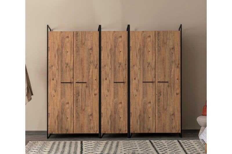 Batler Garderobe 52x104 5 Låger - Natur - Opbevaring - Tøjopbevaring - Garderobeskabe