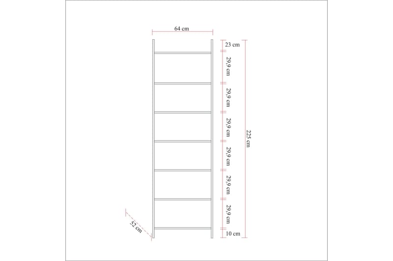 Batler Garderobe 52x64 11 hylder 1 låge - Natur - Garderobeskabe - Garderobeskab & klædeskab