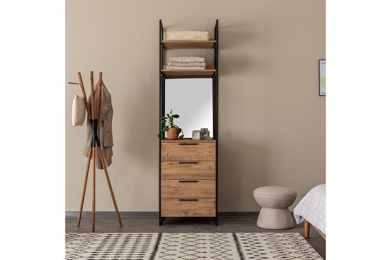Batler Garderobe 52x64 4 skabe 1 dør - Natur - Opbevaring - Tøjopbevaring - Garderobeskabe