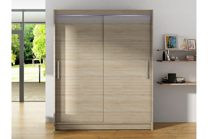 Bay Garderobe 150x200 cm - Brun - Opbevaring - Tøjopbevaring - Garderobeskabe