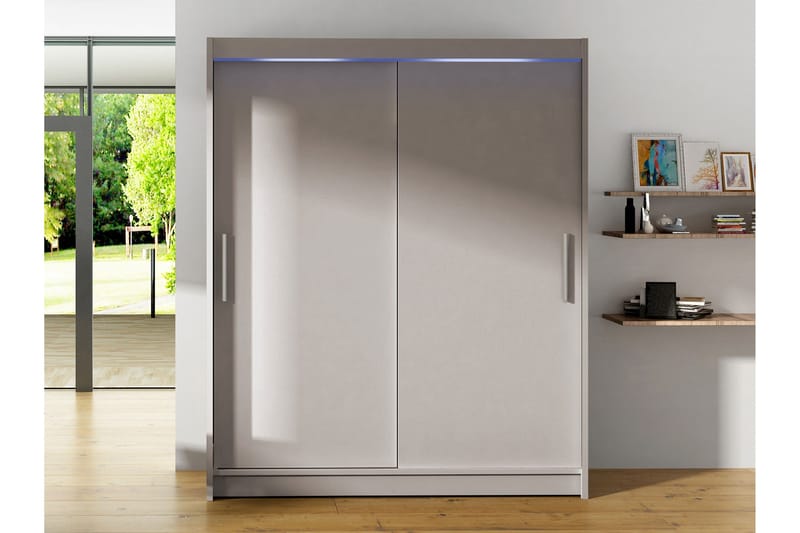 Bay Garderobe 150x200 cm - Grå - Opbevaring - Tøjopbevaring - Garderobeskabe