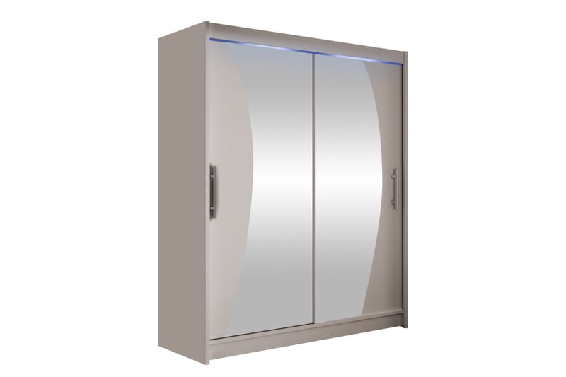 Bay Garderobe Med Spejl 150x200 cm, Beige