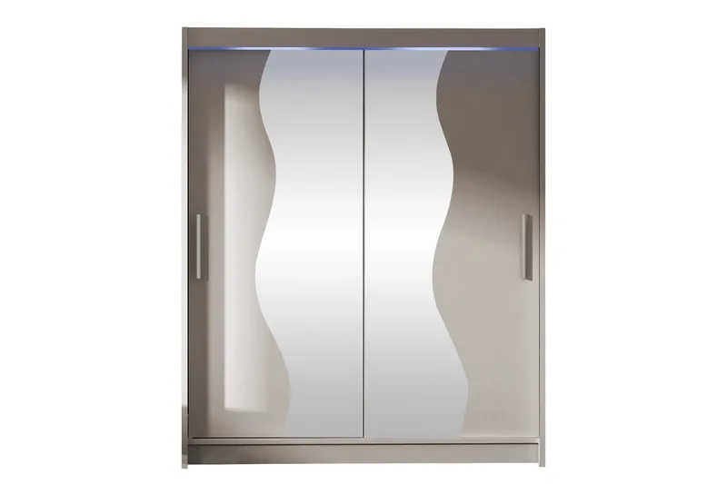 Bay Garderobe Med Spejl 150x200 cm, Beige