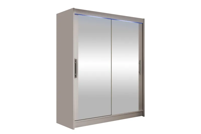 Bay Garderobe Med Spejl 150x200 cm, Beige