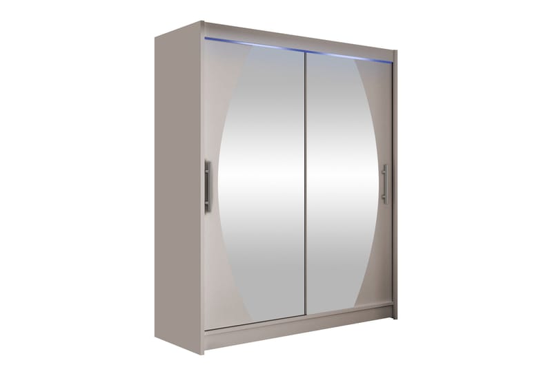 Bay Garderobe Med Spejl 150x200 cm, Beige