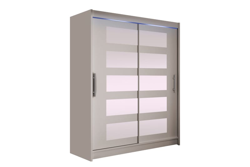 Bay Garderobe Med Spejl 150x200 cm, Beige