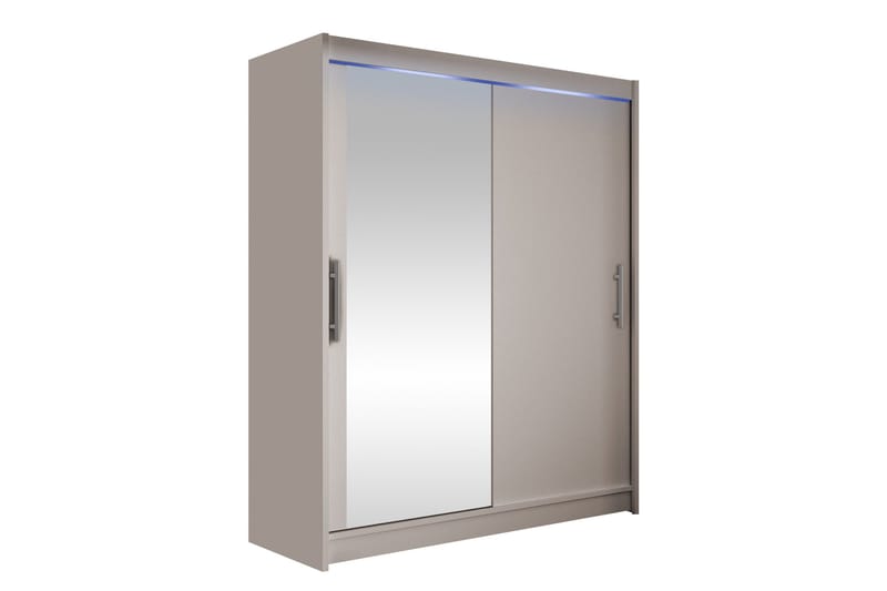 Bay Garderobe Med Spejl 150x200 cm, Brun