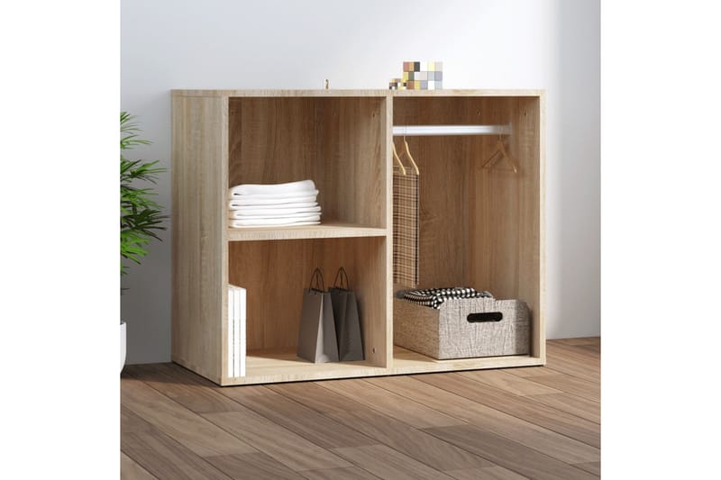 beBasic skab 80x40x65 cm konstrueret træ sonoma-eg - Brun - Garderobeskab & klædeskab