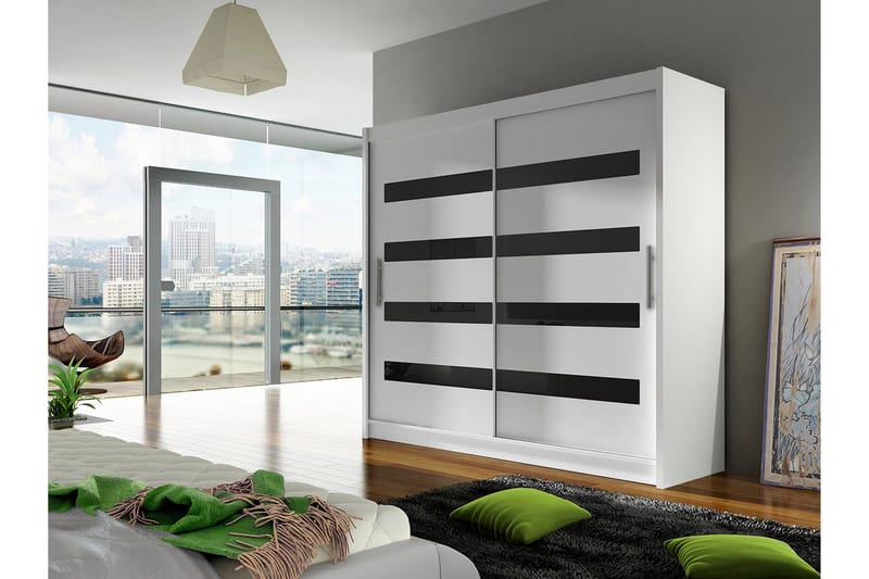 Bega Garderobe 180x57x215 cm - Hvid - Opbevaring - Tøjopbevaring - Garderobeskabe