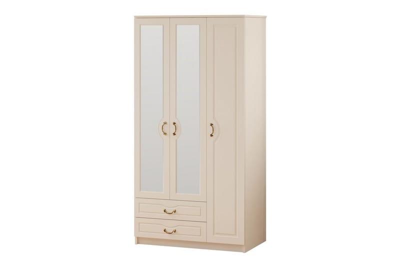 Beyric Garderobe 105x210 cm, Mat Hvid