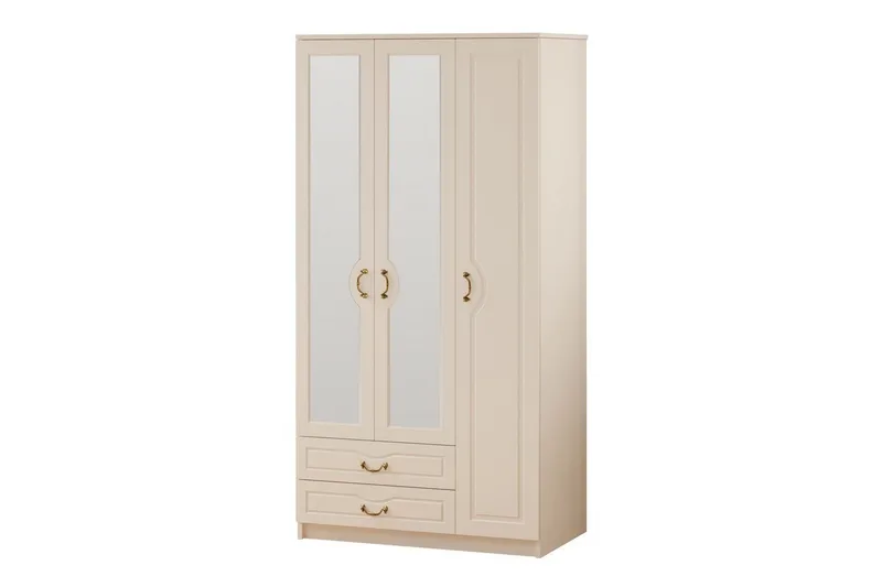 Beyric Garderobe 105x210 cm, Mat Hvid
