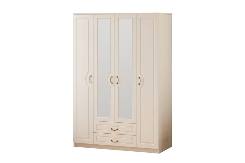 Beyric Garderobe 140x210 cm, Mat Hvid