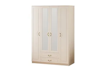 Beyric Garderobe 140x210 cm - Mat Hvid - Opbevaring - Tøjopbevaring - Garderobeskabe
