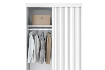 Biancco Garderobe 120x220 cm - Hvid - Opbevaring - Tøjopbevaring - Garderobeskabe