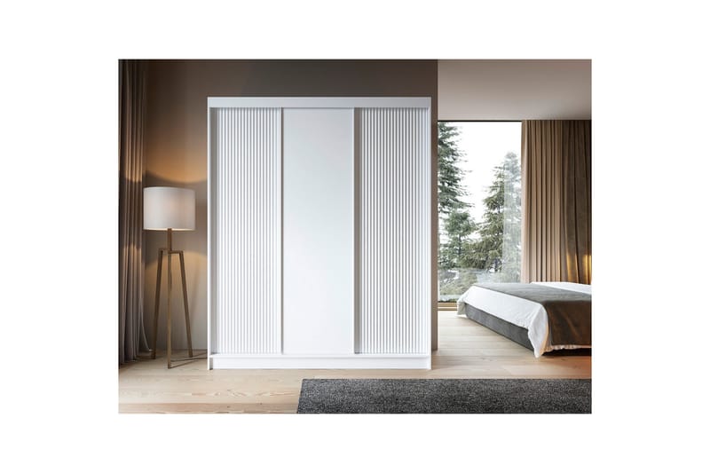 Biancco Garderobe 180x220 cm - Hvid - Opbevaring - Tøjopbevaring - Garderobeskabe