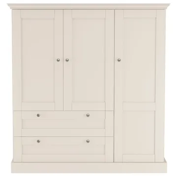 Binz garderob 122x130 cm - Kashmircreme - Opbevaring - Tøjopbevaring - Garderobeskabe