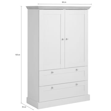 Binz garderob 83x130 cm - Kashmircreme - Opbevaring - Tøjopbevaring - Garderobeskabe