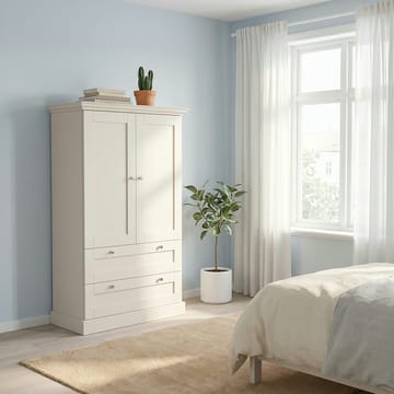 Binz garderob 83x130 cm - Kashmircreme - Opbevaring - Tøjopbevaring - Garderobeskabe